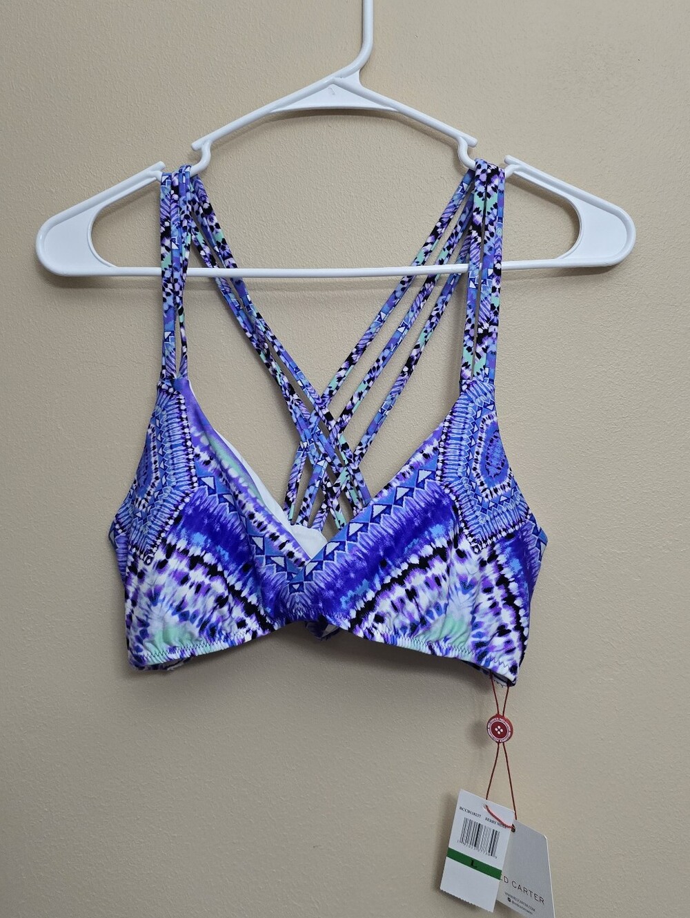 Red Carter Berry Multi Swimsuit Top Size L